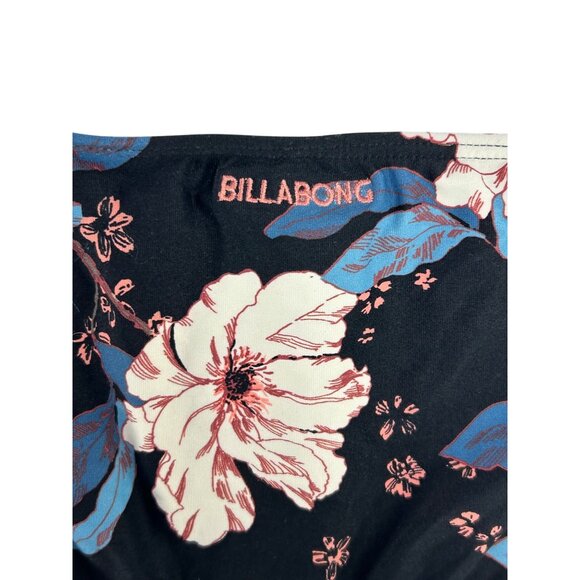 BILLABONG Calm Shores Lowrider Bikini Bottoms Sz L Black Floral Full Coverage - Picture 7 of 11